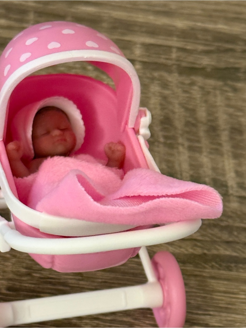 My Mini Baby Pink/Polka Dot Stroller Rare~ Series 1